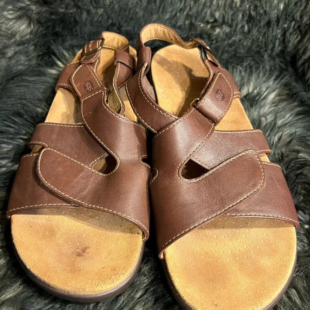 SAS Brown Leather Sandals Women’s sz11 made in USA - Picture 8 of 11
